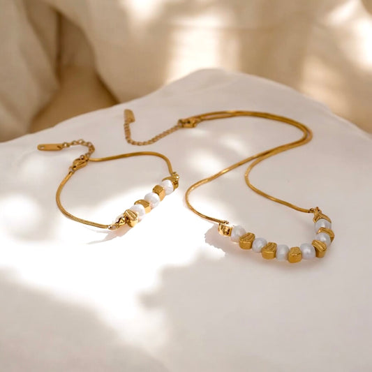Vintage Edge Pearl and Beaded Necklace
