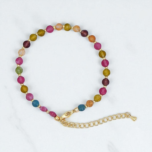 Multicolor Gemstone Round Bracelet