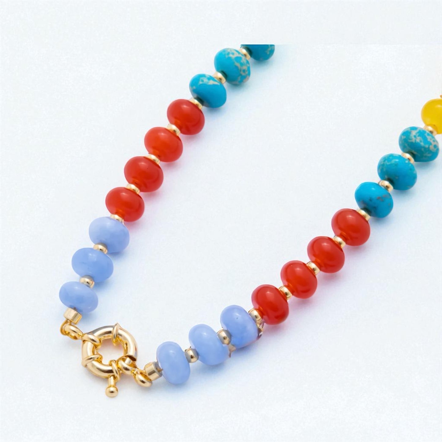 Colorful Candy Gemstone Beaded Necklace
