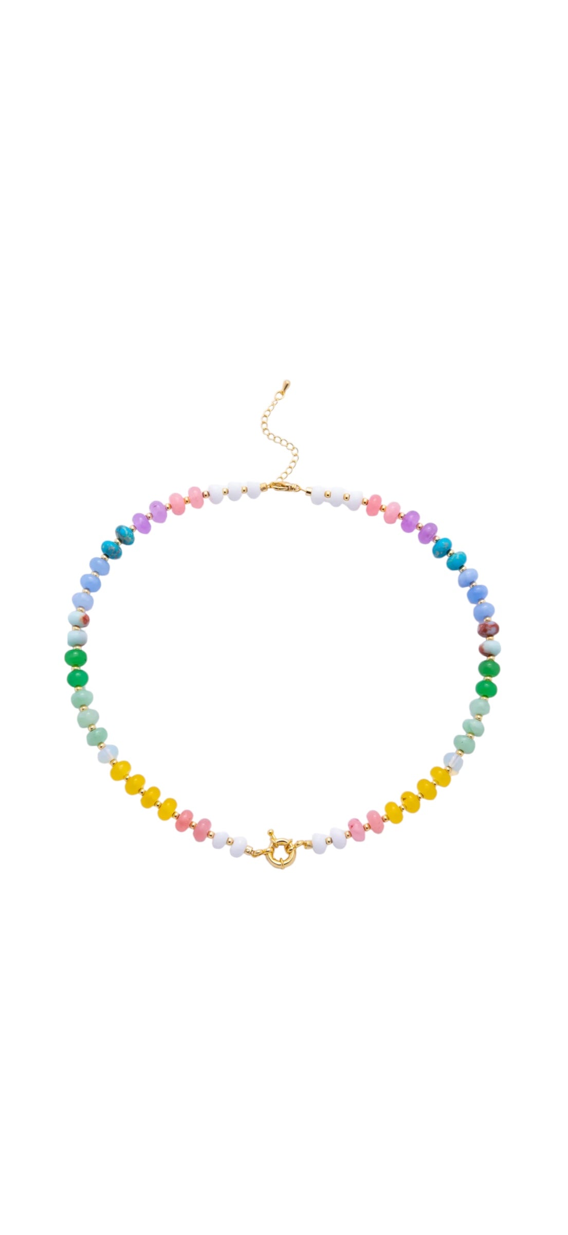 Colorful Candy Gemstone Beaded Necklace
