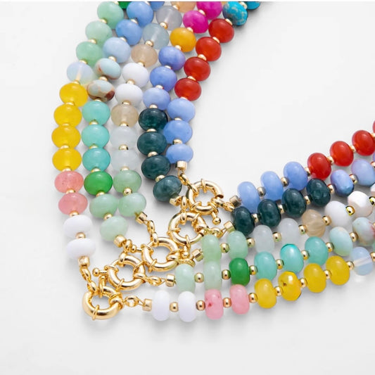 Colorful Candy Gemstone Beaded Necklace