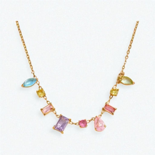 Colorful Delicate Cubic Zirconia Pendant