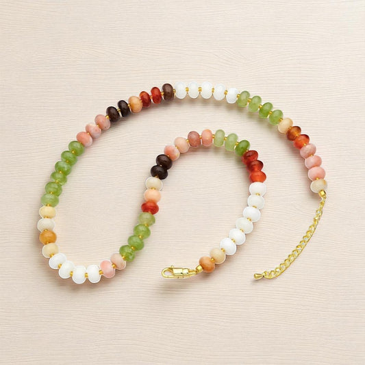 Gradient Earth Tone Gem Necklace