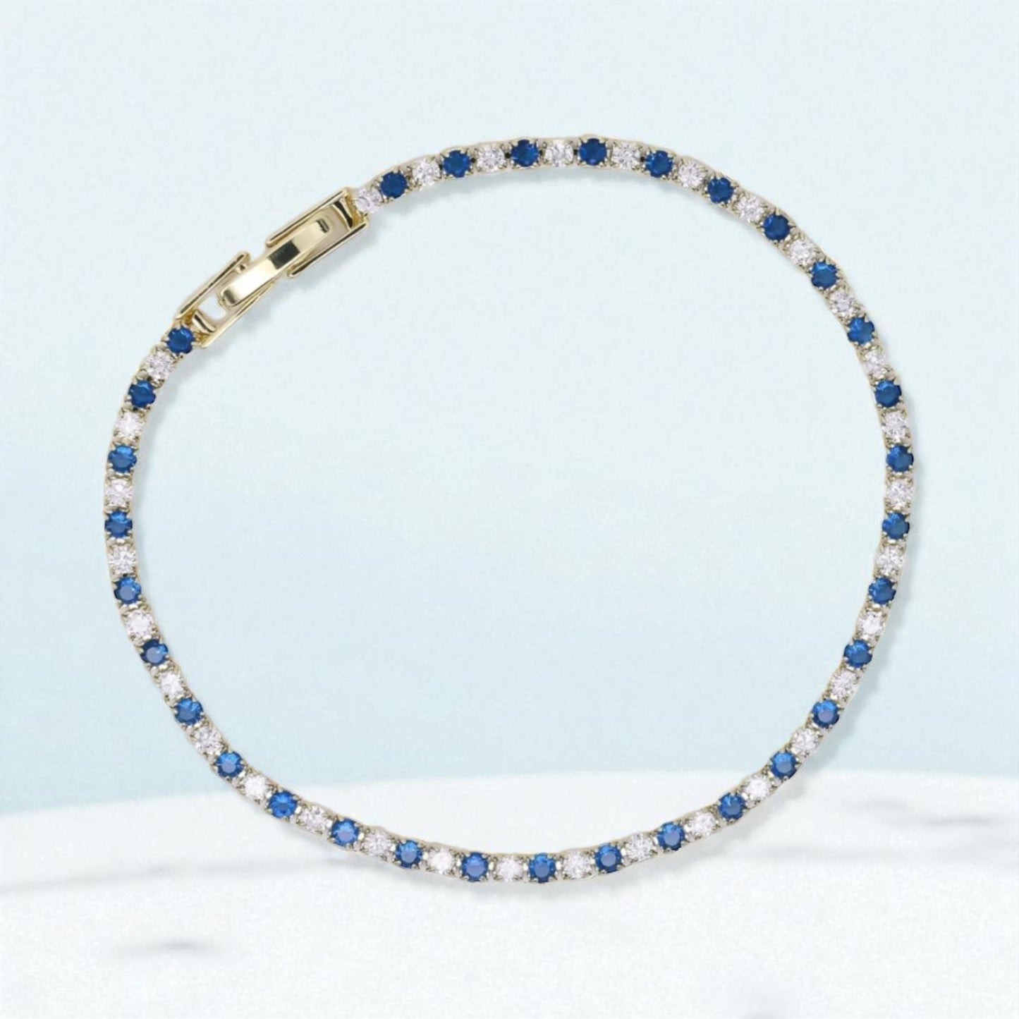 Radiant Two-Toned CZ Tennis Bracelet