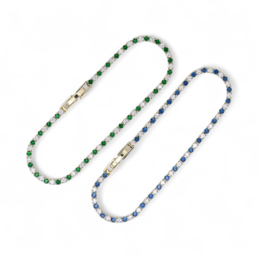 Radiant Two-Toned CZ Tennis Bracelet