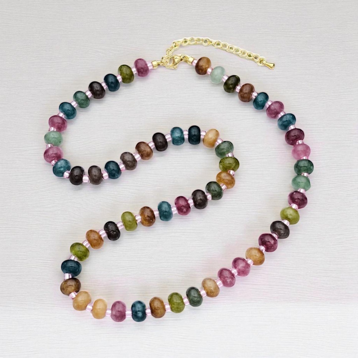 Multicolor Horizon Beaded Necklace