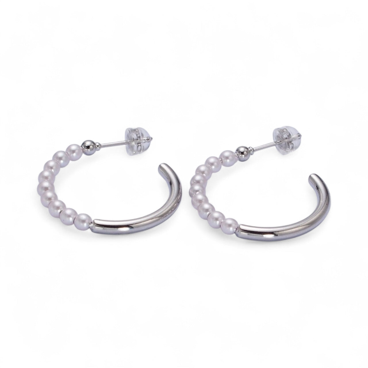 Luna Pearl Hoop Earrings