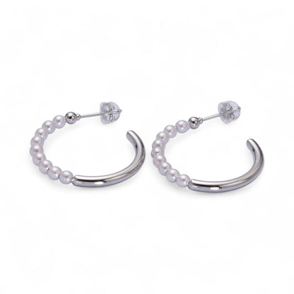 Luna Pearl Hoop Earrings