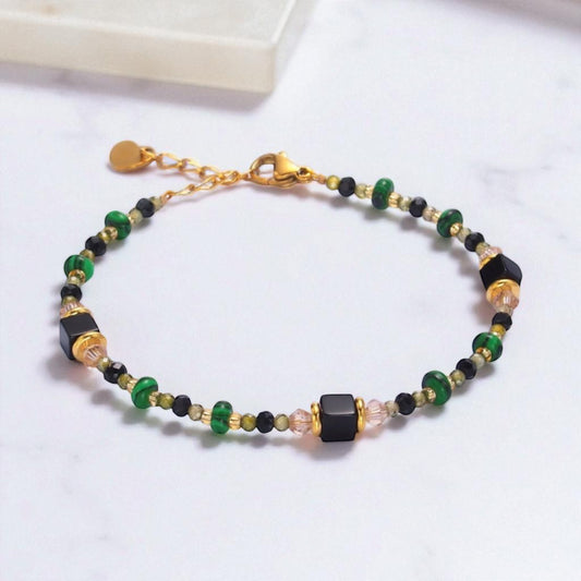 Midnight Grove Gemstone Bracelet
