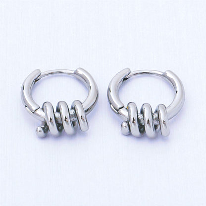 Twisted Spring Huggie Earrings