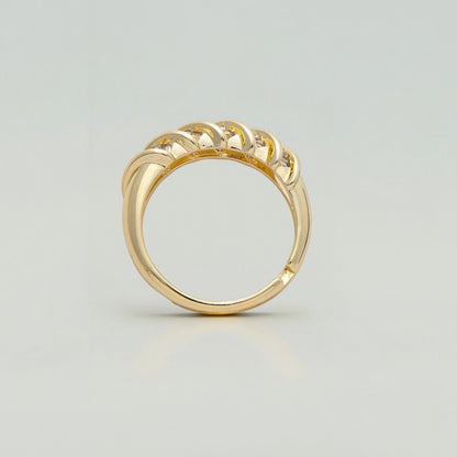 Croissant Clear Baguette CZ Ring