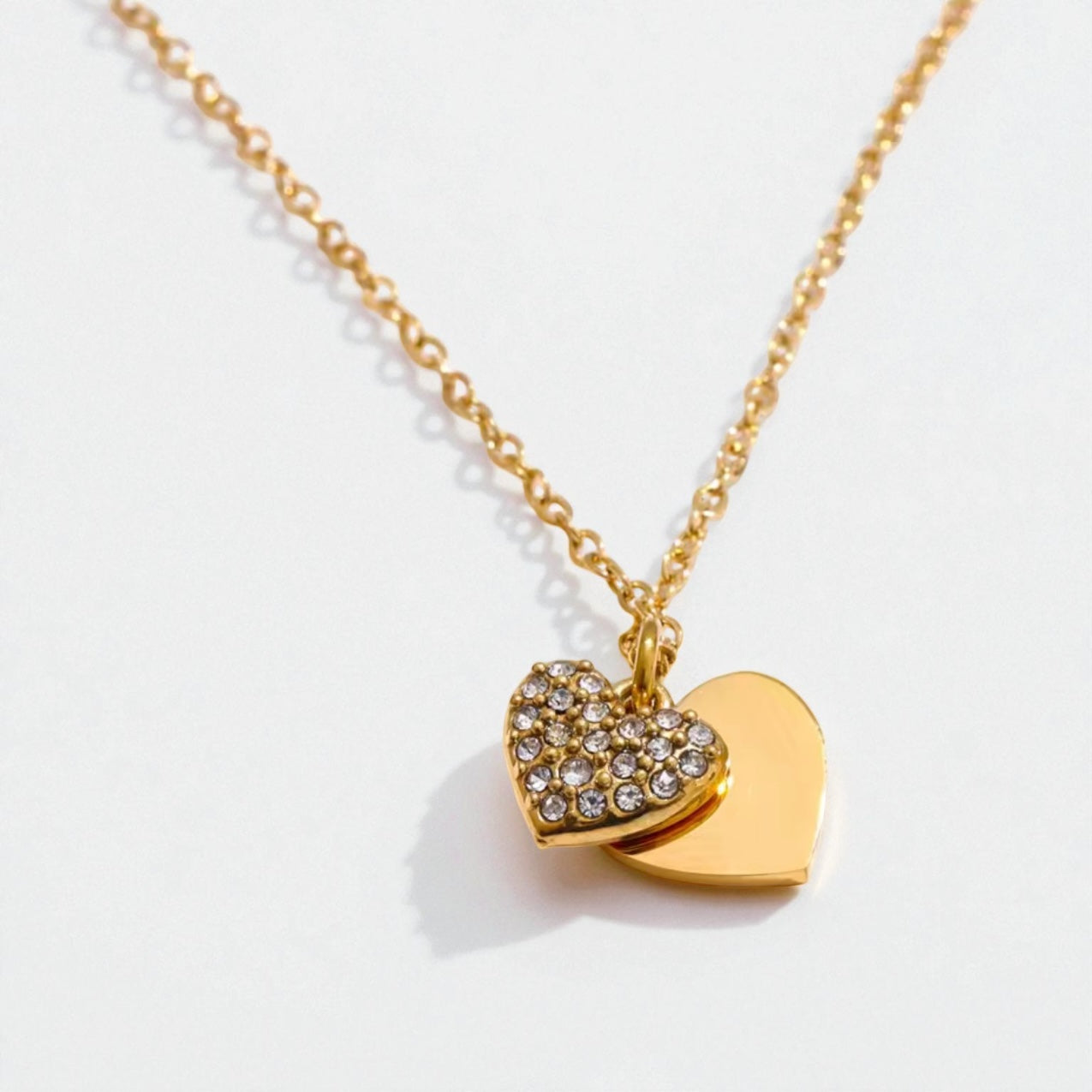 Double Layer Cubic Zirconia Pendant