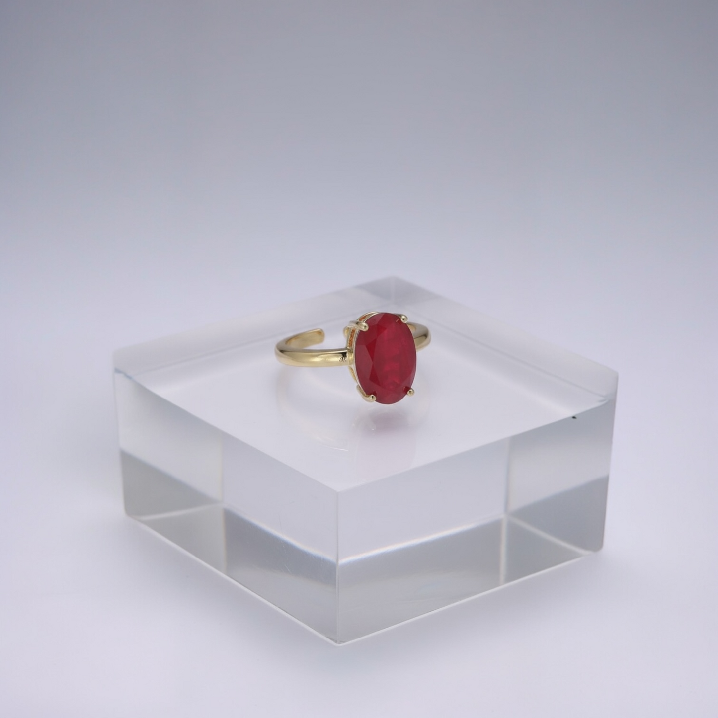 Oval Cut Cubic Zirconia Birthstone Ring