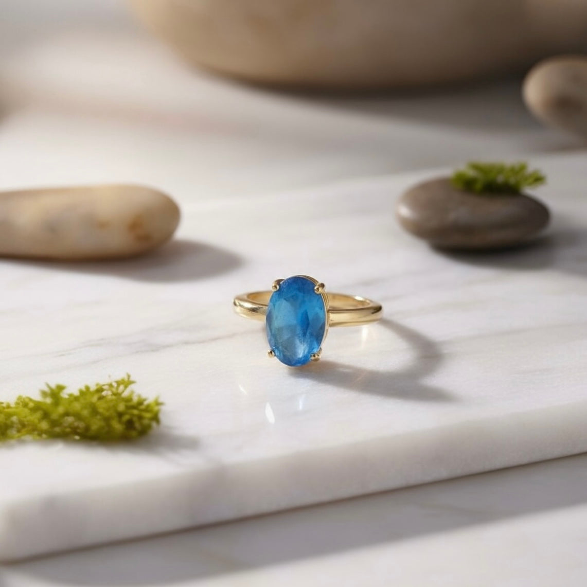 Oval Cut Cubic Zirconia Birthstone Ring