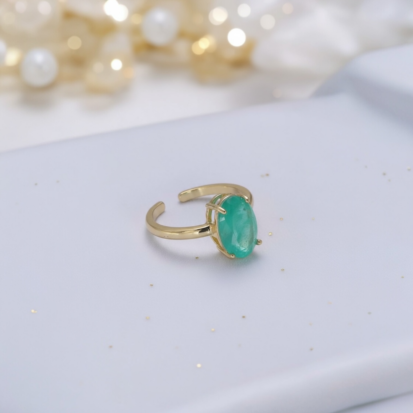 Oval Cut Cubic Zirconia Birthstone Ring