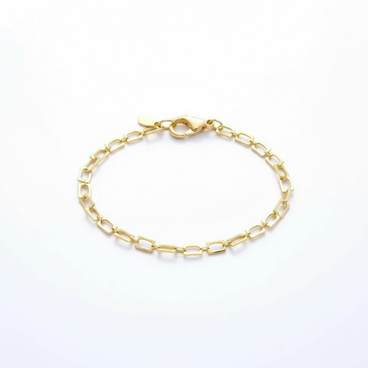 Rectangular Cable Link Chain Bracelet