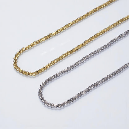 Sparkling Moon Cut Necklace