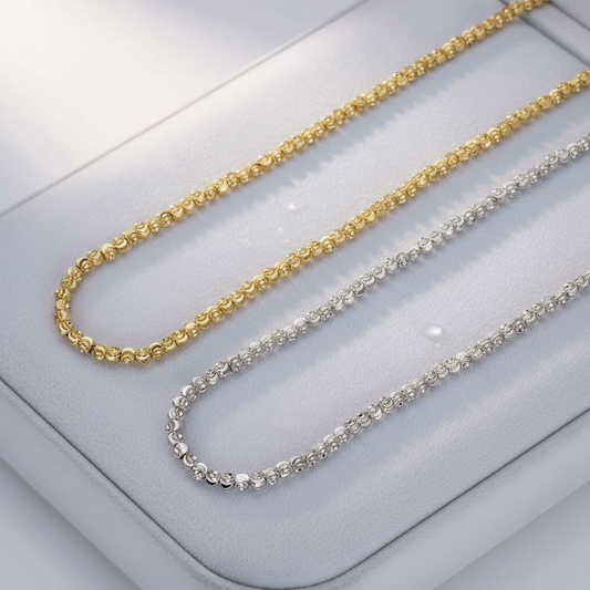 Sparkling Moon Cut Necklace