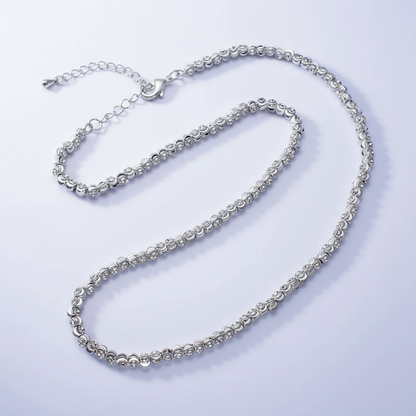 Sparkling Moon Cut Necklace