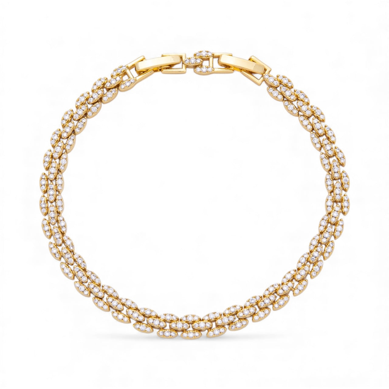 Paved CZ Panther Tennis Bracelet