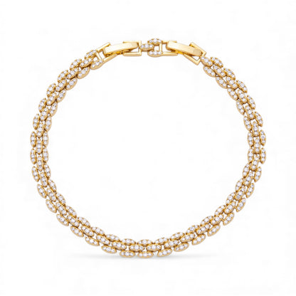 Paved CZ Panther Tennis Bracelet