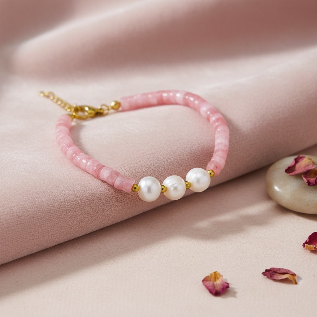 Gemstone Pearl Beaded Bracelet