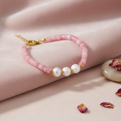 Gemstone Pearl Beaded Bracelet