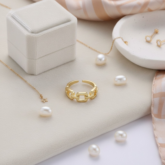 Gold Chain Link Ring