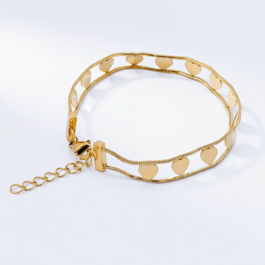 Heartbeat Double Strand Bracelet