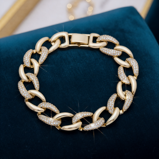 She Shines Micro Paved Curb Bracelet