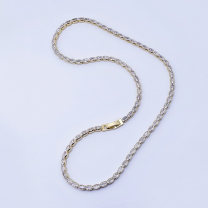Clear CZ Oval Tennis Chain