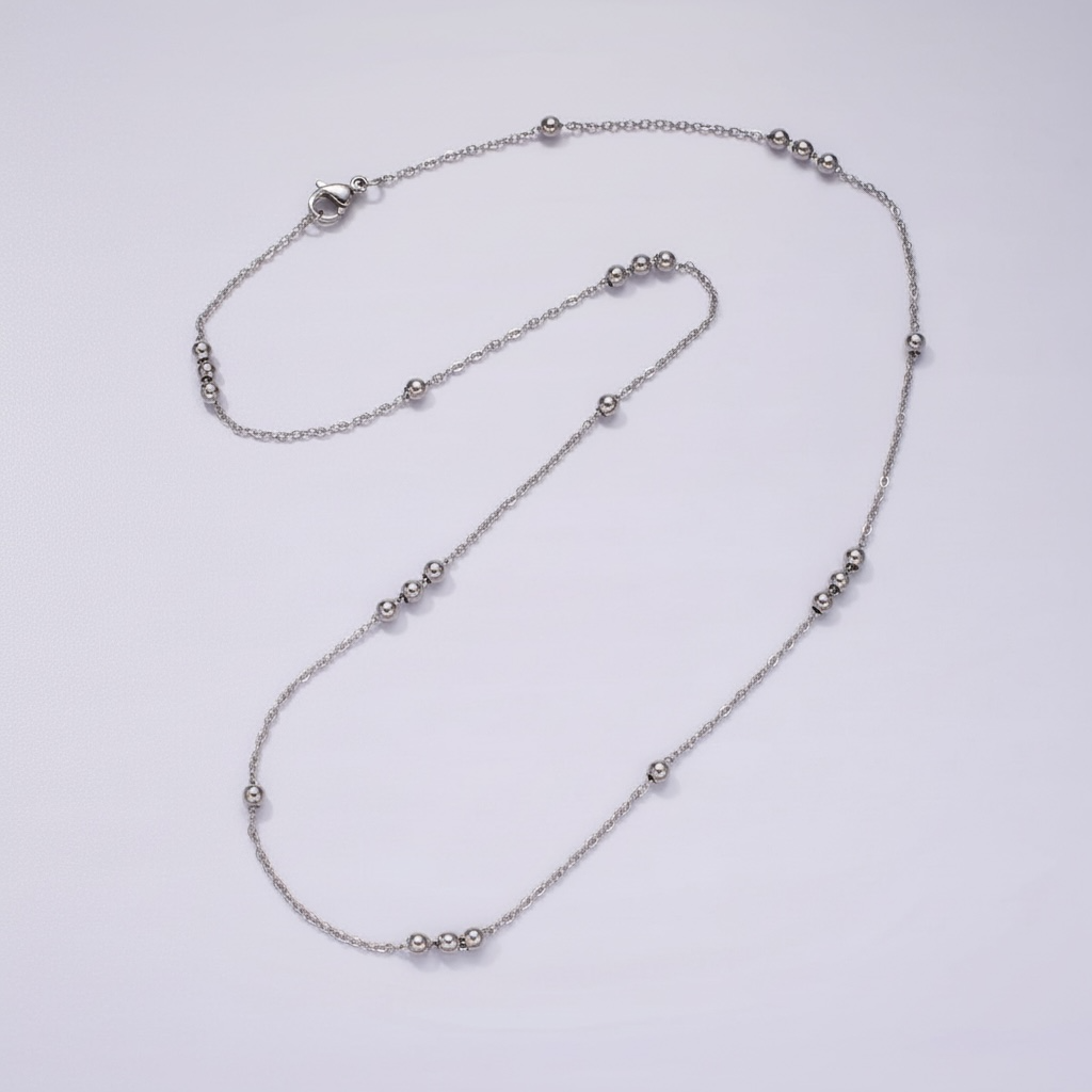 Silver Dainty Satellite Ball Chain