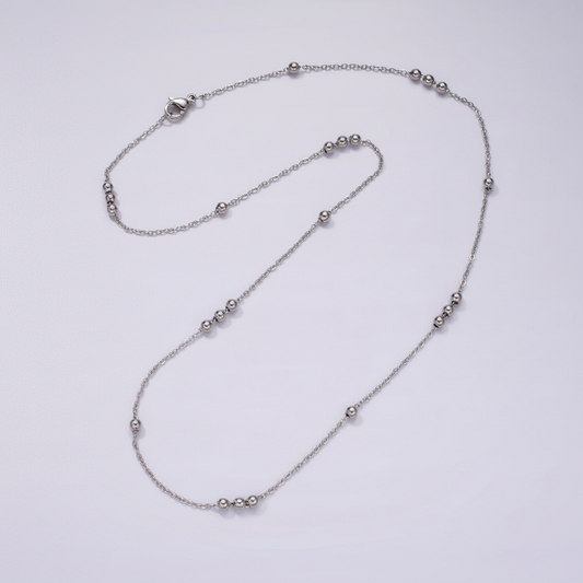Silver Dainty Satellite Ball Chain