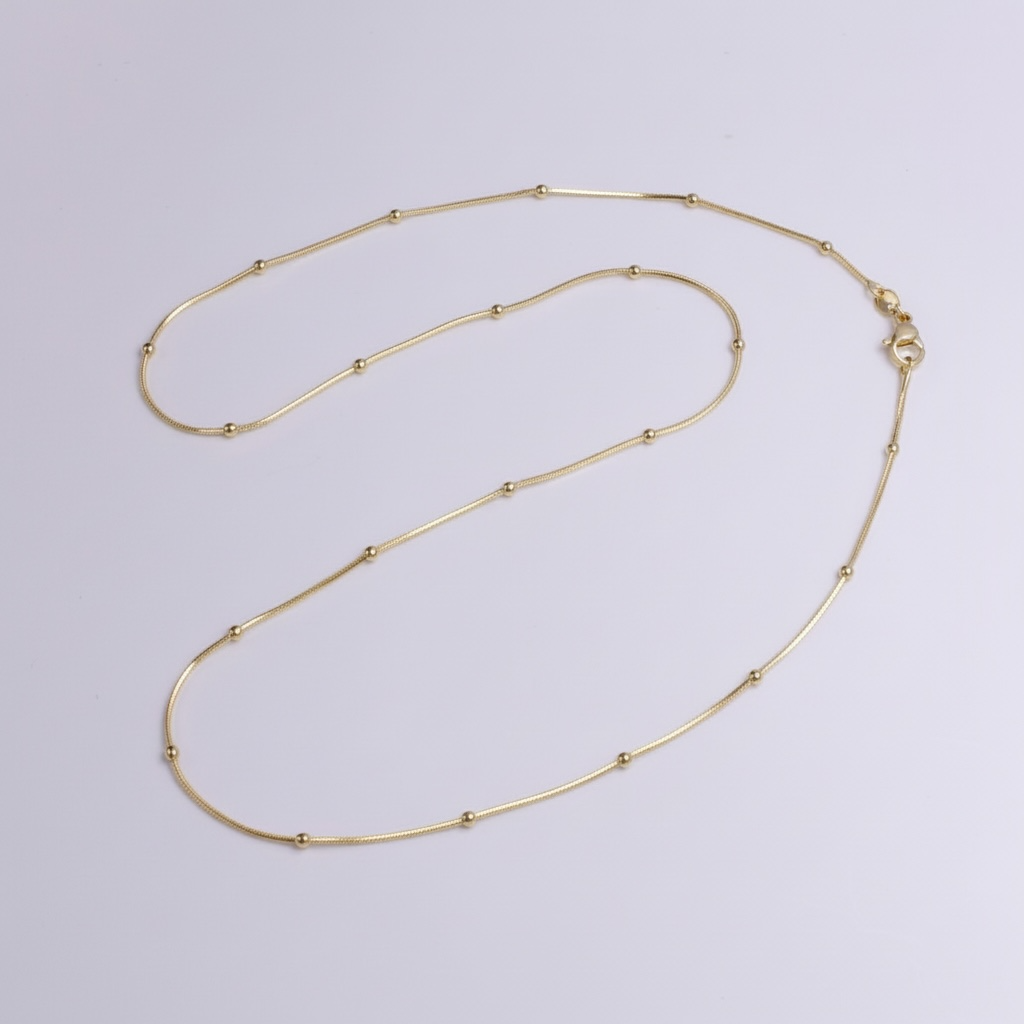 Dainty Omega Satellite Snake Chain