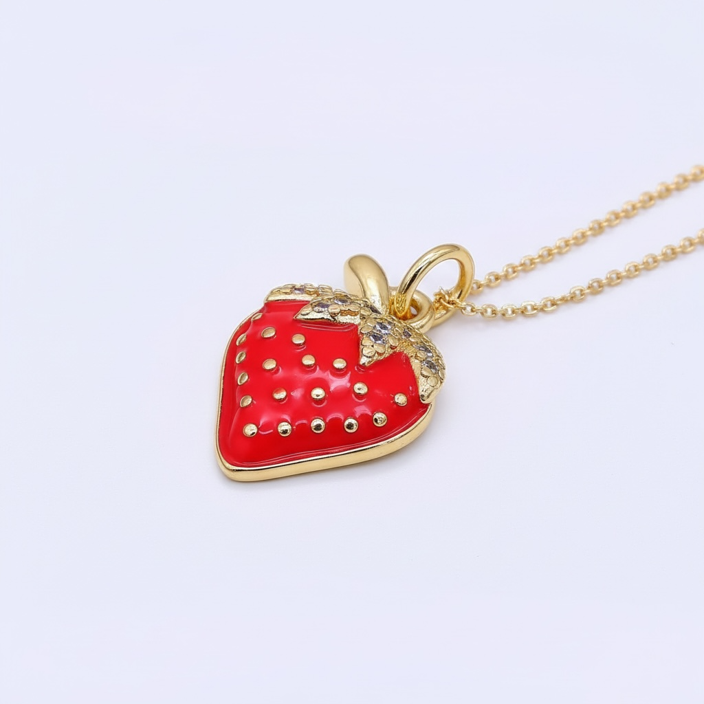 Strawberry Sweetheart Pendant Necklace