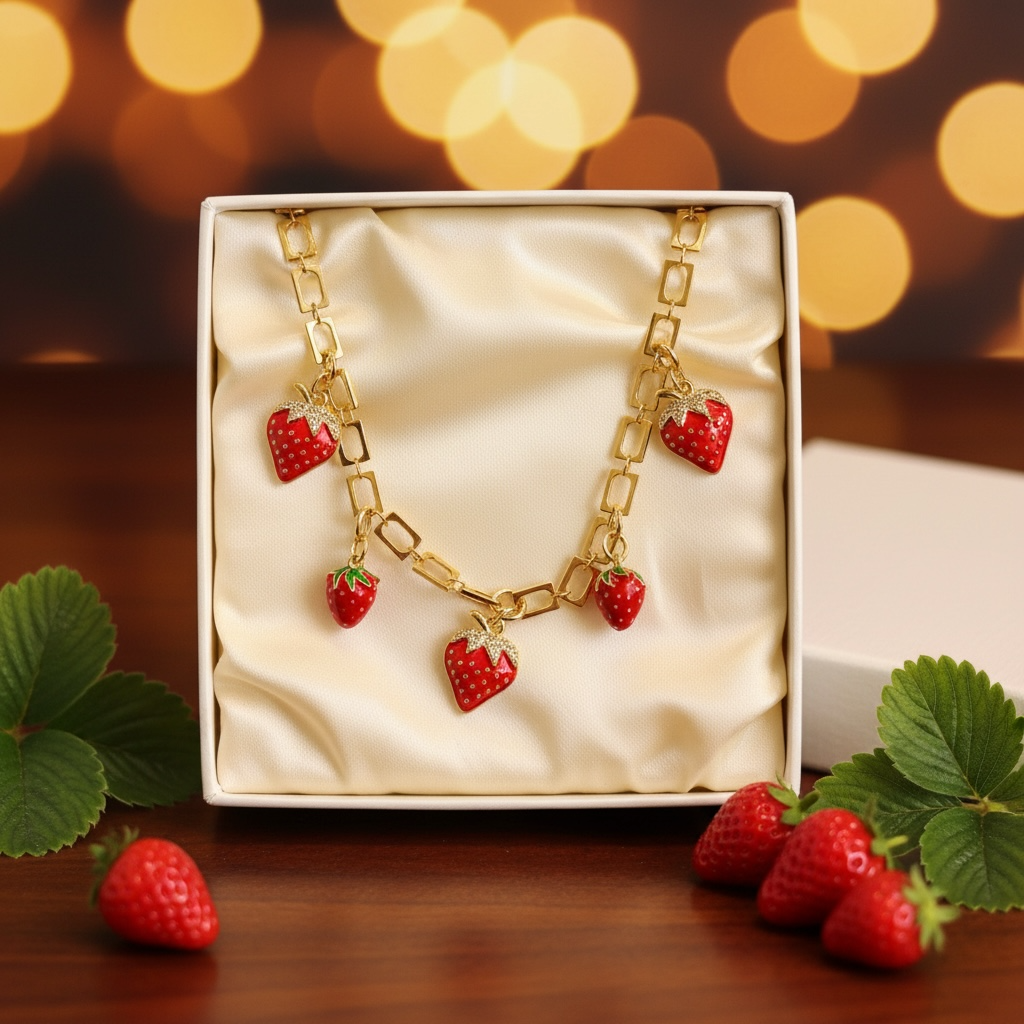 Sweet Berry Charm Necklace