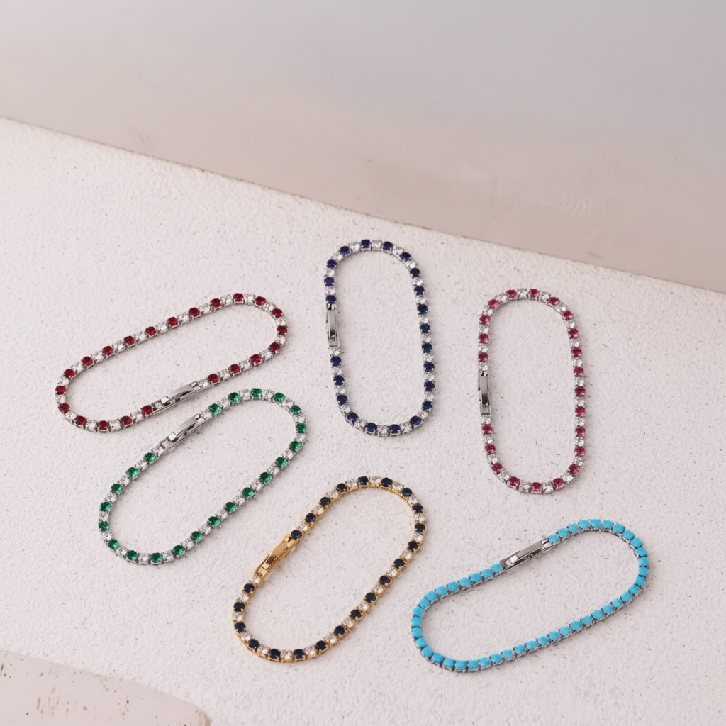 Iced Cubic Zirconia Tennis Bracelet