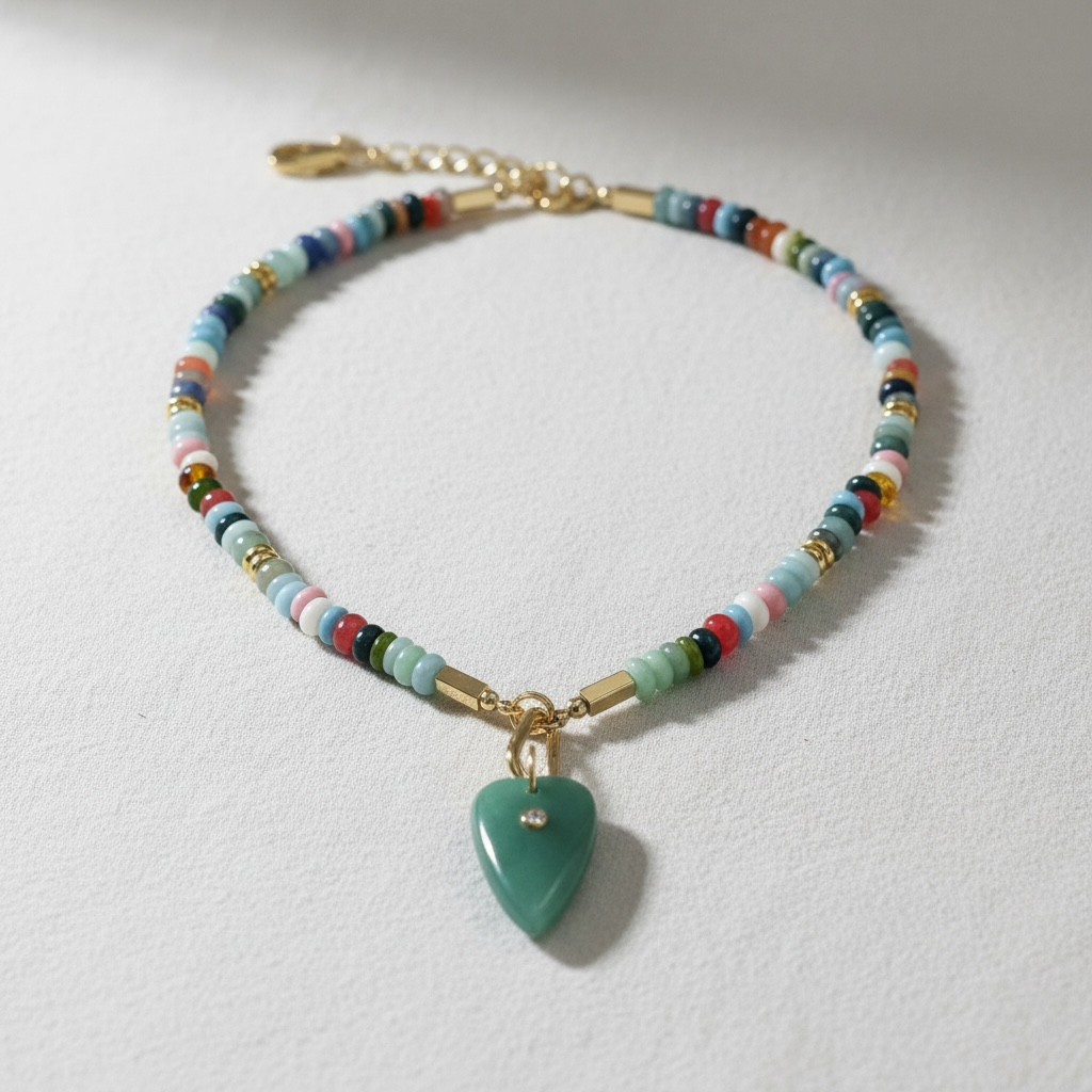 Sea Glass Keepsake Handmade Beaded Necklace