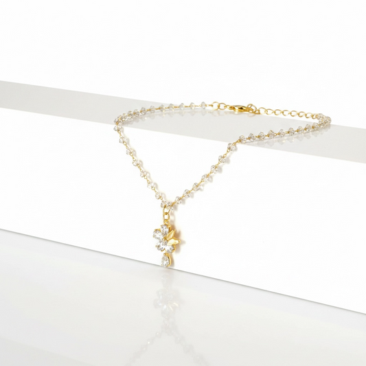Crystal Bloom Butterfly Necklace