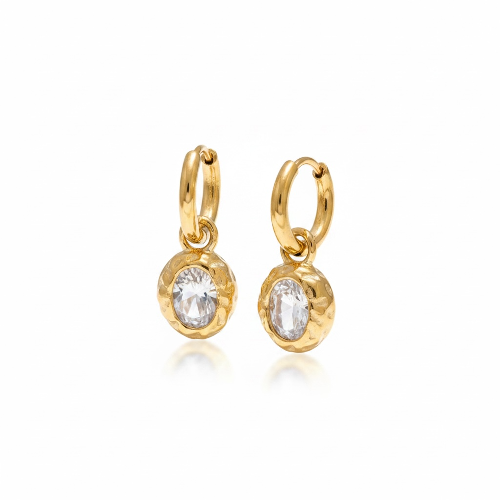 Fashion Pendant Drop Hoop Earrings