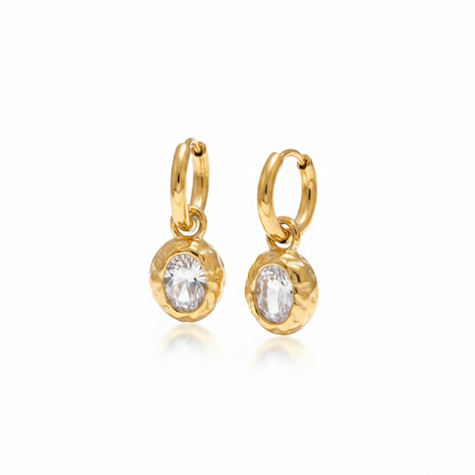 Fashion Pendant Drop Hoop Earrings