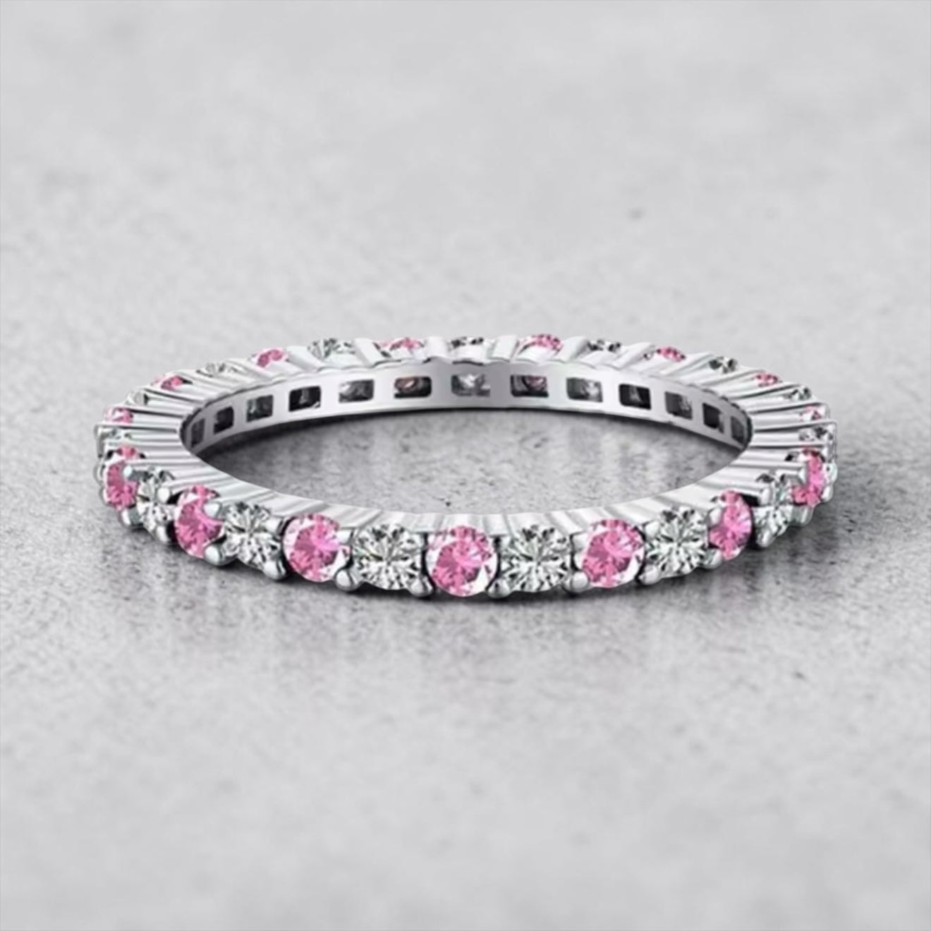 Eternal Zircon Sterling Band Collection