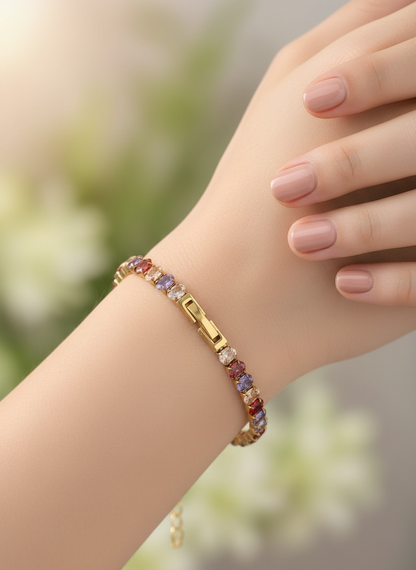 Luxury Waterproof CZ Tennis Bracelet