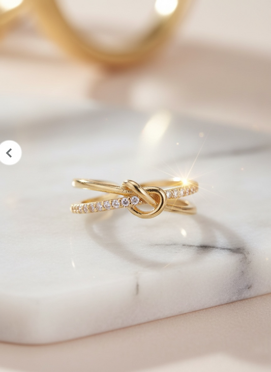Twisted Double Band Ring