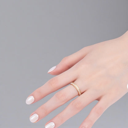 Shell Pearl Double Lined Ring