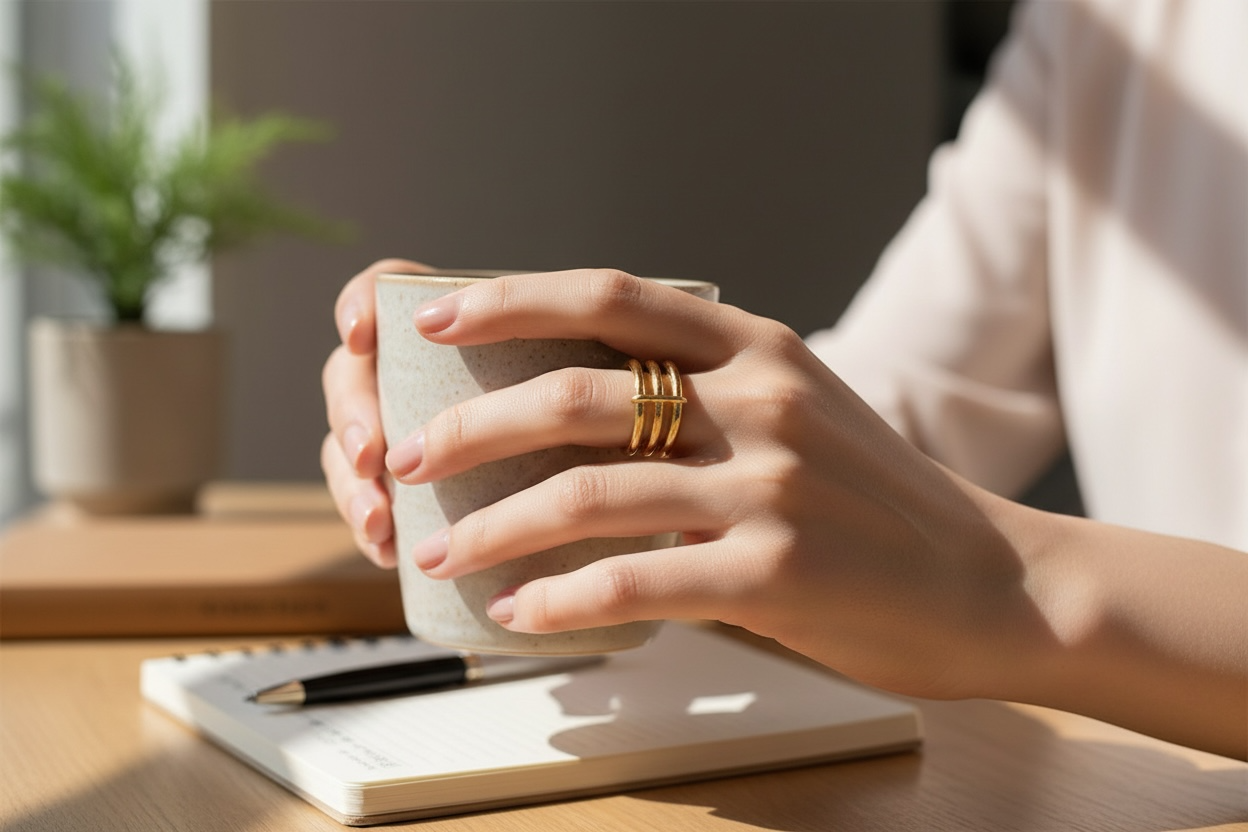 Triple Tied Band Minimalist Ring