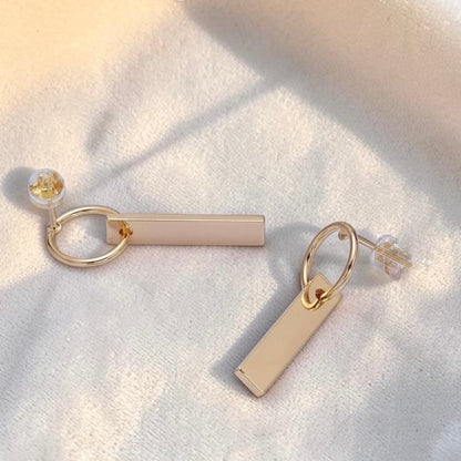 Bar Geometric Stud Earrings