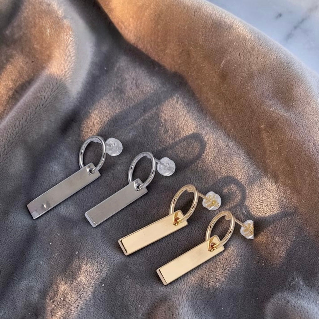 Bar Geometric Stud Earrings