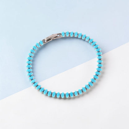 Blue Turquoise Tennis Bracelet