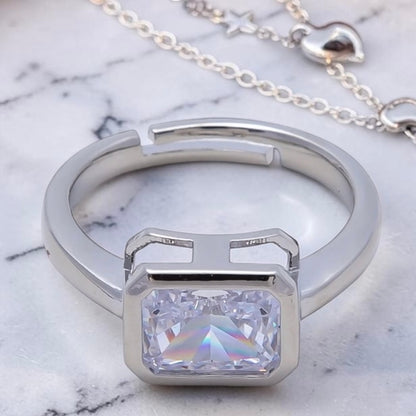 Radiant Square Bezel Ring